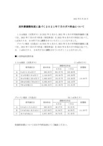 原料費調整制度に基づく2021年7月のガス料金についてのサムネイル